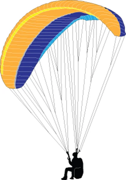 Parapente - vector — Vetor de Stock