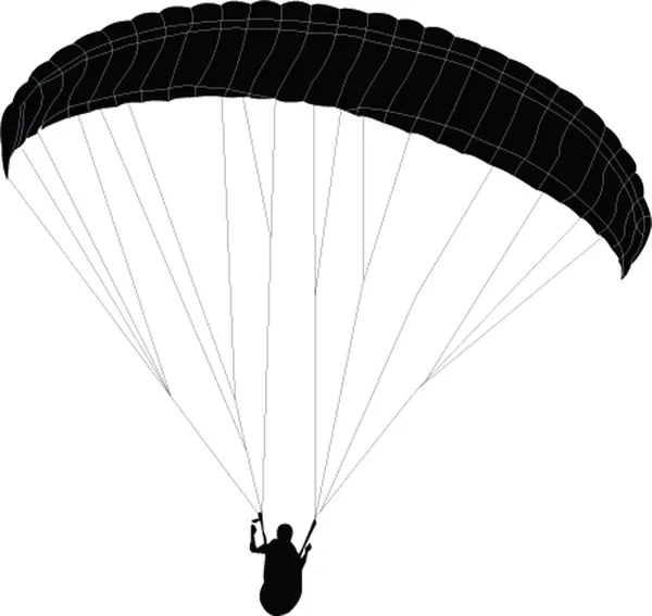 Paragliding - vector — Stockvector
