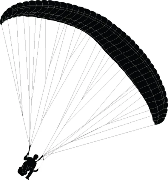 Parapente - vecteur — Image vectorielle