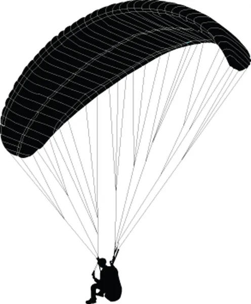 A paragliding - vektor Jogdíjmentes Stock Illusztrációk