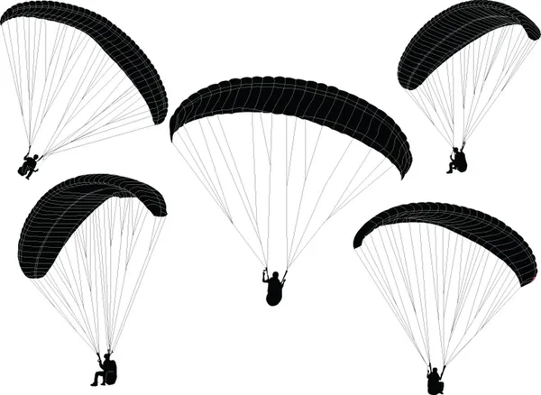 Paragliding - vector Vectorbeelden