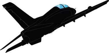 uçak siluet - vektör