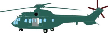 siluet helikopter - vektör