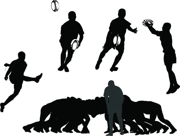 rugby oyuncuları collection - vektör
