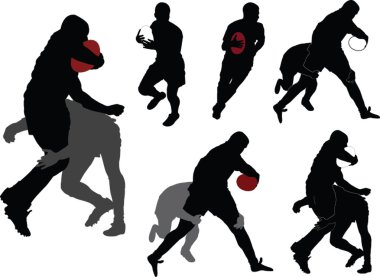 Rugby player collection - vector vector