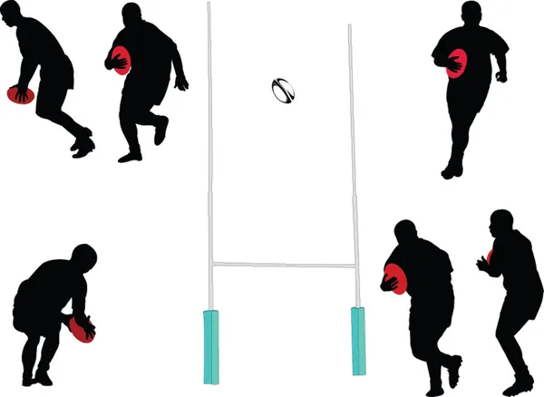 Rugby player collection - vektör