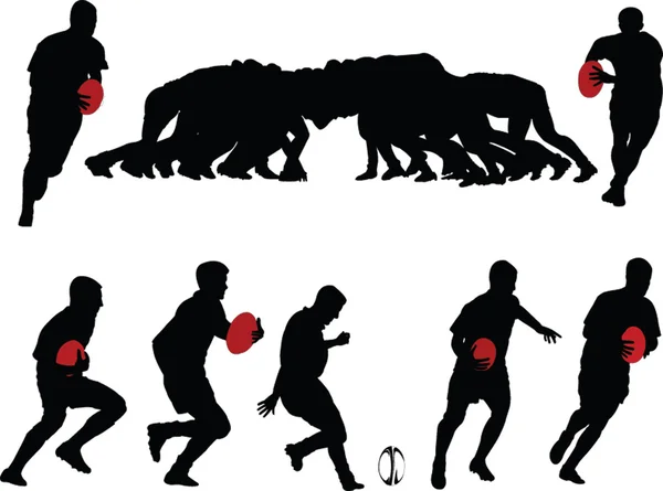 Rugby player collection - vektör