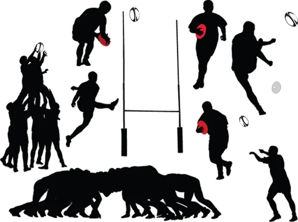 Rugby player collection - vektör