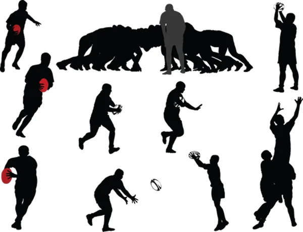 Rugby player collection - vektör