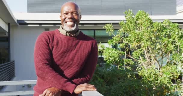 Video Happy Senior American African Men Garden Retirement Lifestyle Spending – Stock-video