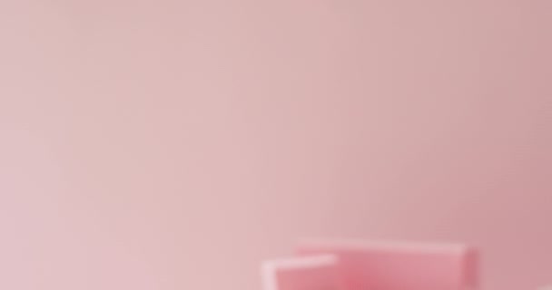 Meno Trenta Cento Testo Bianco Con Scatole Regalo Rosa Bianco — Video Stock