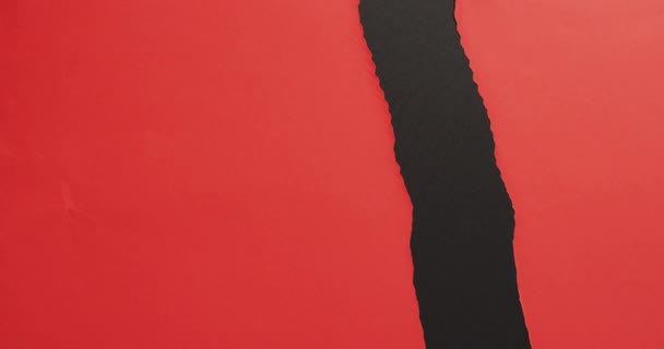 Ripped Zwarte Verticale Streep Rode Achtergrond Abstracte Achtergrond Zwart Vrijdag — Stockvideo