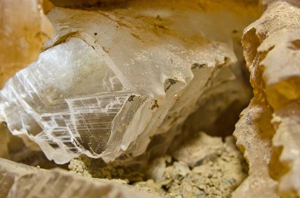 Corroded gypsum crystal plate — Stock Photo, Image