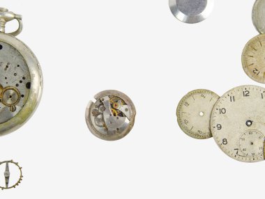 eski bozuk saat parçaları