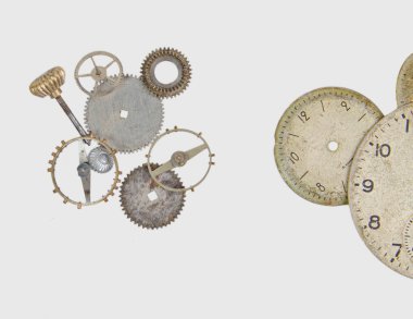 eski bozuk saat parçaları