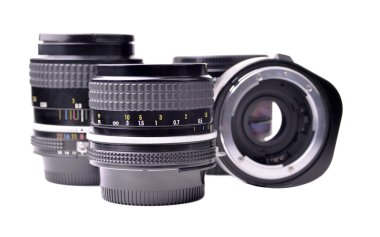 bir küme eski lensler