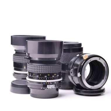 bir küme eski lensler