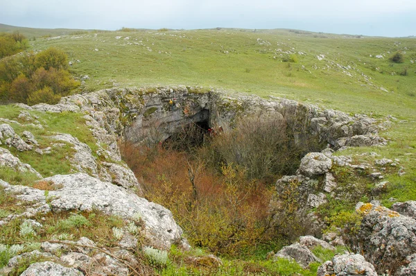 Kletterer auf den Felsen — Stockfoto