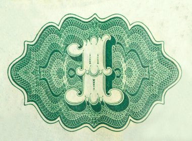 Vintage elements of paper banknotes clipart