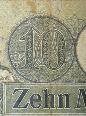 Vintage kağıt banknot unsurları