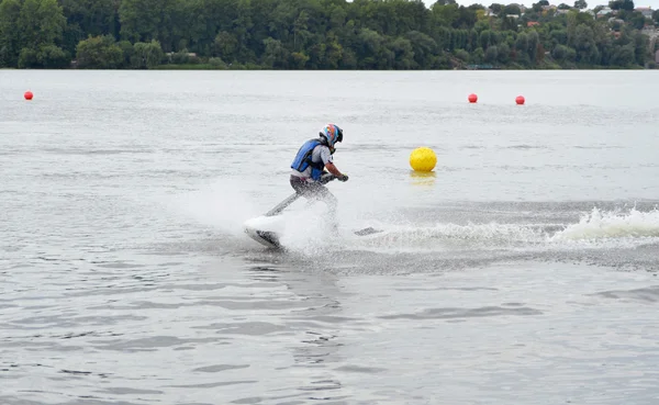 Acrobatic tricks on a jet ski — Stock Photo, Image