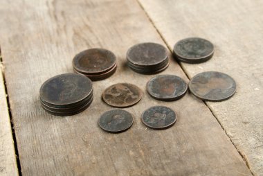 Victoria pennies İngilizce: ahşap tablo