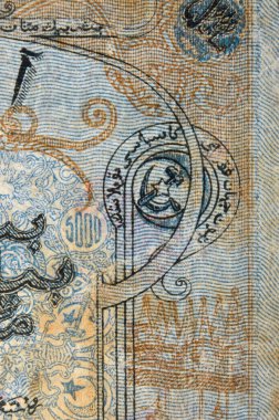 Vintage kağıt banknot unsurları