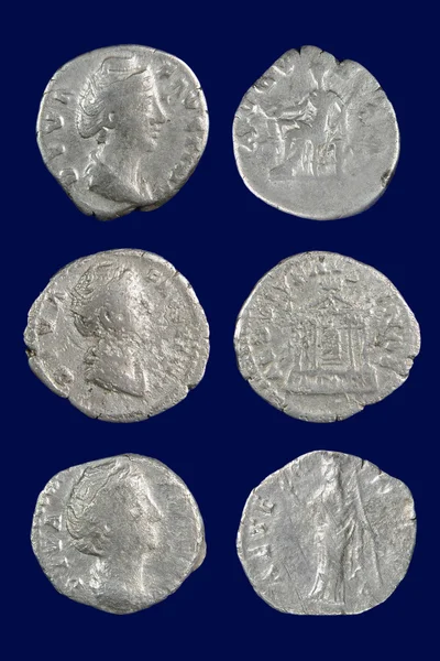 Roman silver coins — Stock Photo, Image