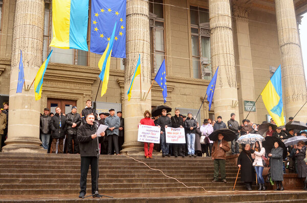 Ukrainian political action opposition inTernopol