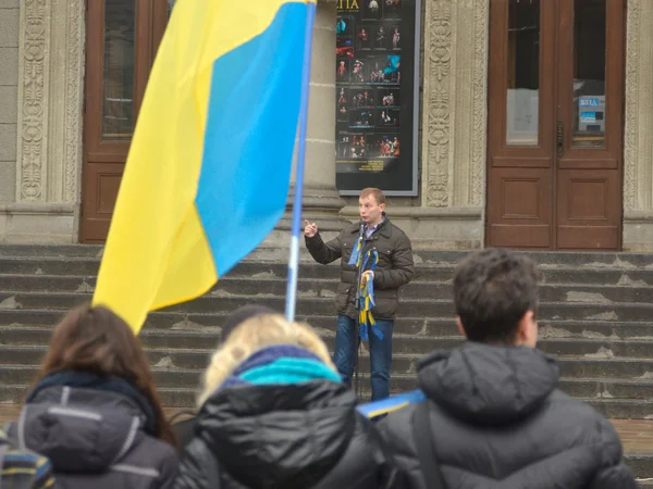 Action politique ukrainienne opposition inTernopol — Photo