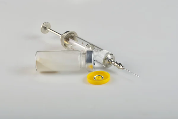 Medical glass syringe — Stock Photo, Image