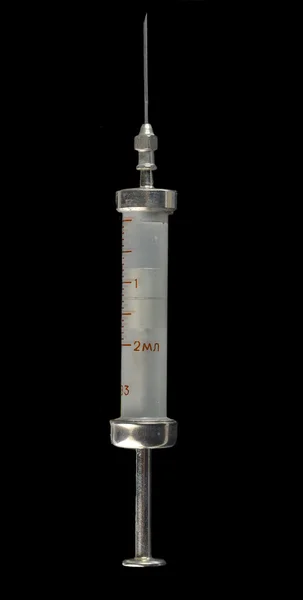 Medical glass syringe — Stock Photo, Image