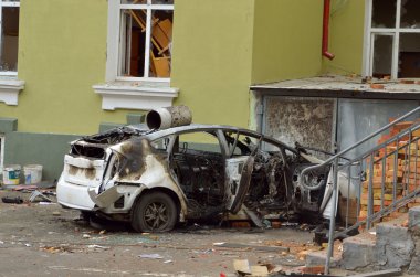 Ternopol, Ukrayna-Şub. 19. 2014 silahlı nöbet Emniyet Müdürlüğü