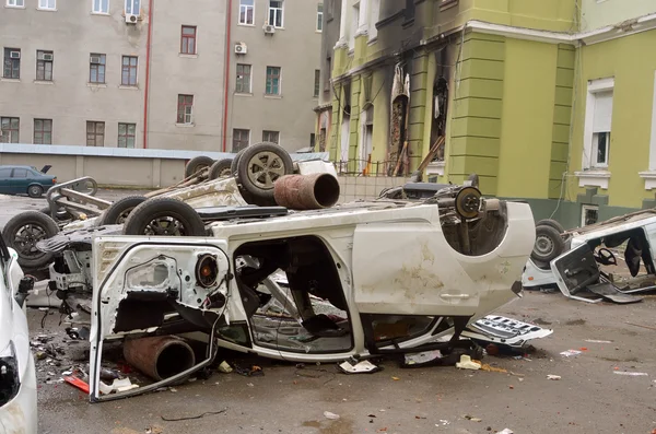 Ternopol, Ukrajina únor. 19. 2014 .armed záchvat policejního oddělení — Stock fotografie