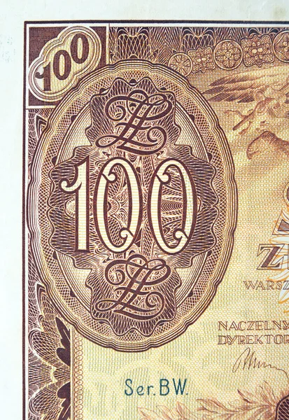 Stare banknoty Polska 1930 — Zdjęcie stockowe