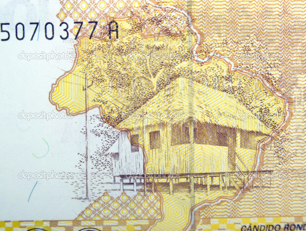 Vintage elements of paper banknotes, Brazil