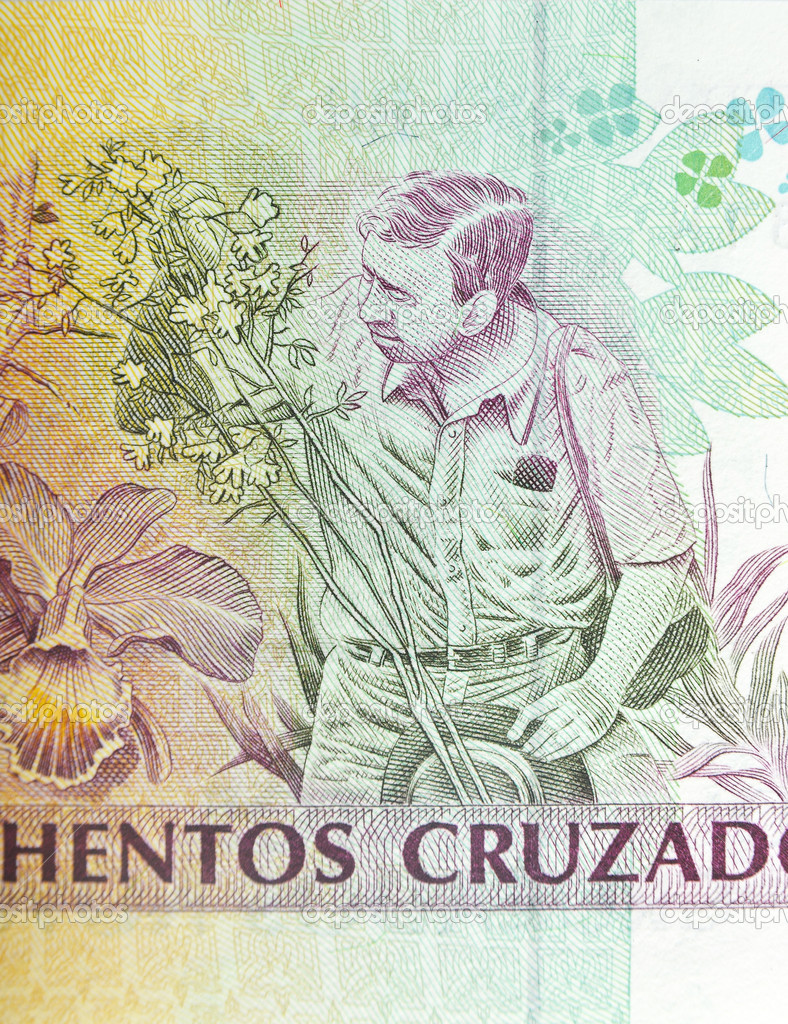 Vintage elements of paper banknotes, Brazil