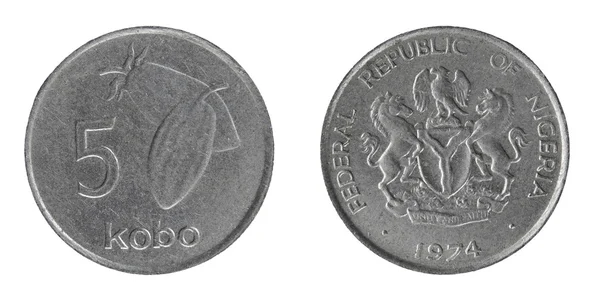 Monety Republiki Nigerii — Zdjęcie stockowe