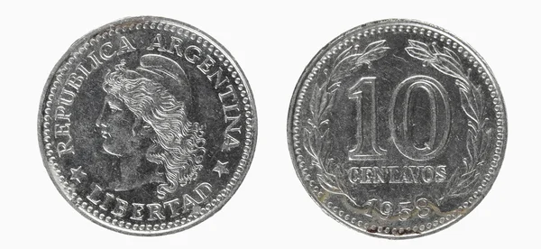 Mynt argentina, 10 centavos — Stockfoto