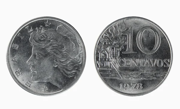 Mynt Brasilien, 10 centavos — Stockfoto