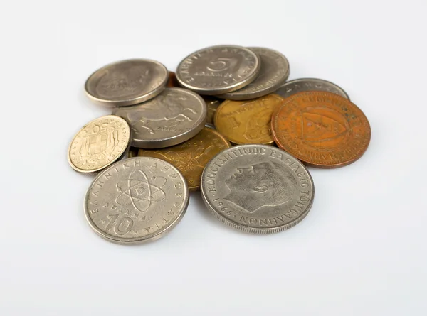 Uppsättning av grekiska mynt — Stockfoto