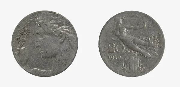Moneda italiana antigua — Foto de Stock