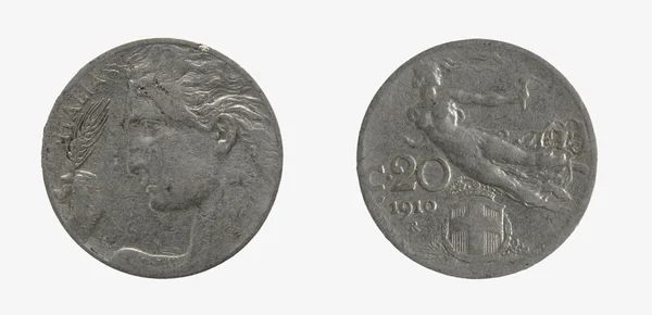 Ancient Italian coin — Stock Photo, Image