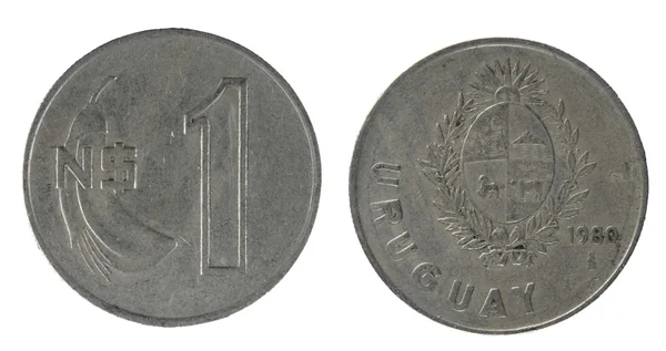 Uruguay coins — Stock Photo, Image