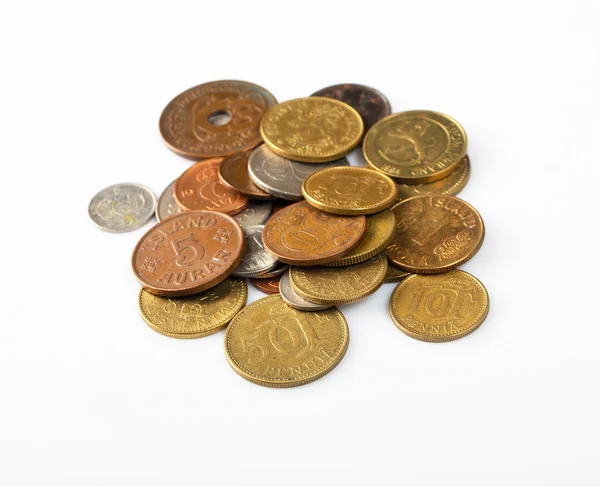 Set of coins Scandinavian countries — Stock Photo, Image