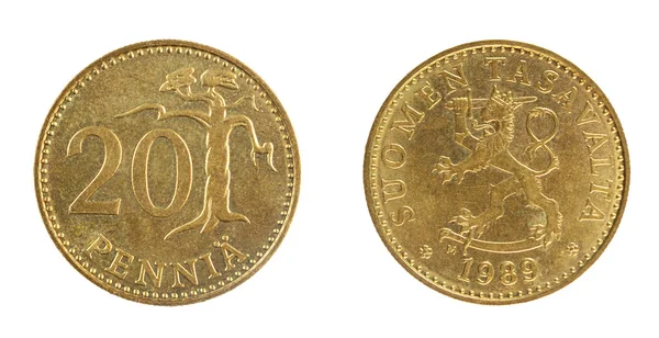 Munten van finland 20 cent — Stockfoto