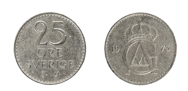 Sweden coins 25 ore — Stock Photo, Image
