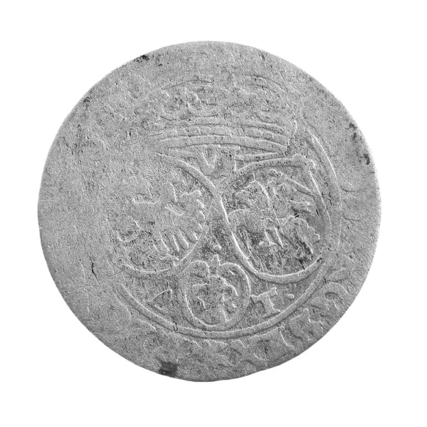 Старий Срібна монета Польщі — стокове фото