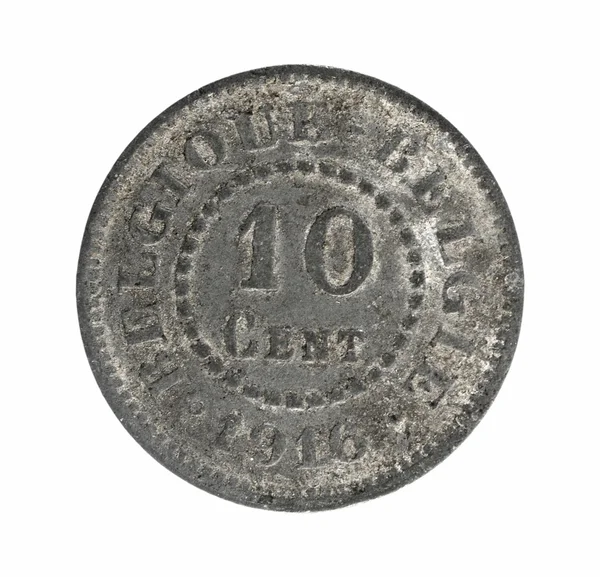 Staré mince Belgie 10 centů — Stock fotografie