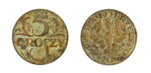 Coin Poland Zloty — Stock Photo, Image